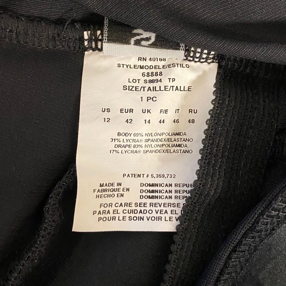 Miraclesuit Oceanus Black One Piece Bathing Suit - Picture 6 of 8